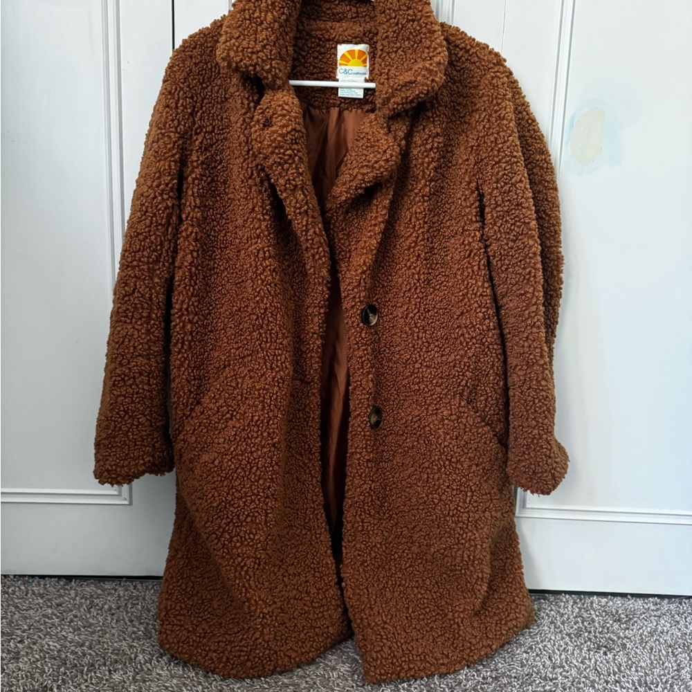 C&C California Chocolate Faux Shearling Jacket